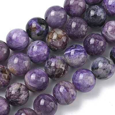 Natural Charoite Beads Strands G-C270-O02-10-1