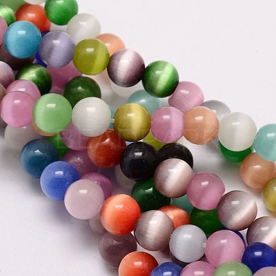 Cat Eye Beads Strands X-CE-M011-10mm-C-1