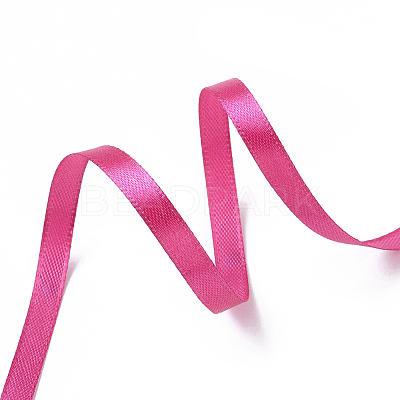 1/4 inch(6mm) Fuchsia Satin Ribbon for Hairbow DIY Party Decoration X-RC6mmY027-1
