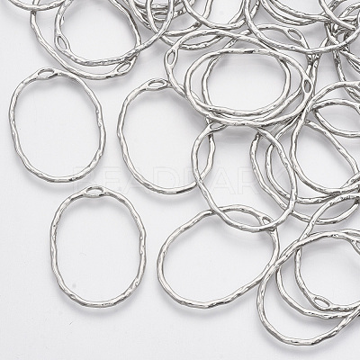 Alloy Open Back Bezel Pendants PALLOY-S121-84P-1