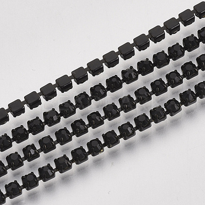 Electrophoresis Iron Rhinestone Strass Chains CHC-Q009-SS6.5-B01-1