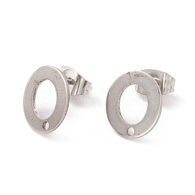 Non-Tarnish 201 Stainless Steel Stud Earring Findings STAS-G266-02P-1