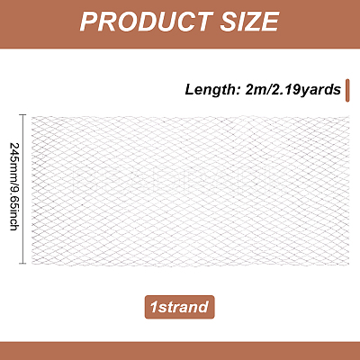 2M Deco Mesh Ribbons SRIB-WH0011-177A-1
