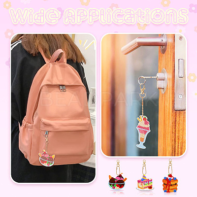 Ice Cream Cake Dessert DIY Diamond Painting Pendant Decoration Kits DIY-TA0010-76-1