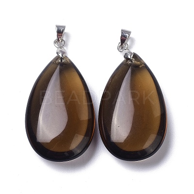 Synthetic Smoky Quartz Pendants G-D084-01P-A03-1