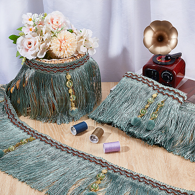 4M Polyester Fringe Tassel Trim DIY-OC0013-37A-1