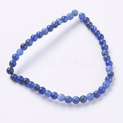 Natural Sodalite Beads Strands X-G-G515-4mm-07-1