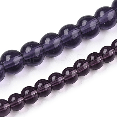 Transparent Glass Beads Strands GLAA-T032-T6mm-03-1