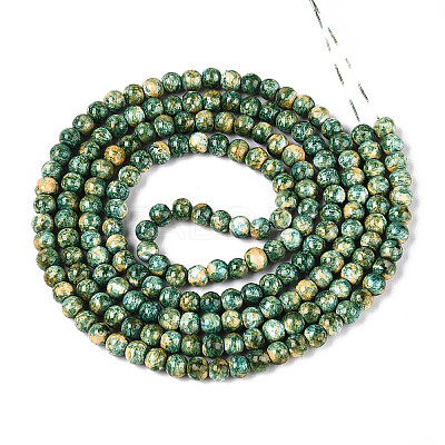 Baking Paint Glass Beads Strands X-DGLA-N016-4mm-07-1