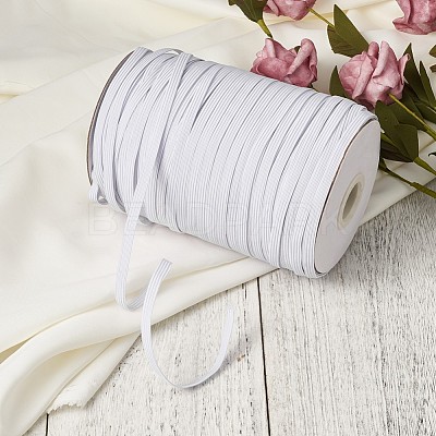 1/4 inch Flat Braided Elastic Rope Cord EC-R030-5mm-01-1