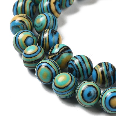 Synthetic Malachite Dyed Beads Strands G-P507-02A-09-1