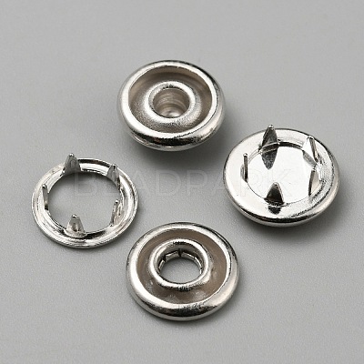4Pcs Brass & Resin Snap Button BUTT-WH0028-79D-1