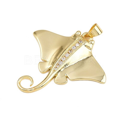 Brass Micro Pave Cubic Zirconia Pendants KK-A269-06G-1