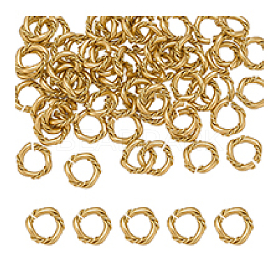 60Pcs Brass Open Jump Rings KK-PH0013-09-1