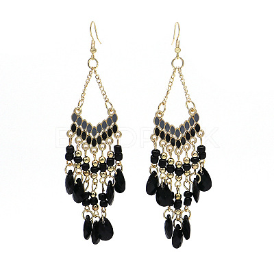 Alloy Enamel Chandelier Earrings FS-WG9EBC6-05-1