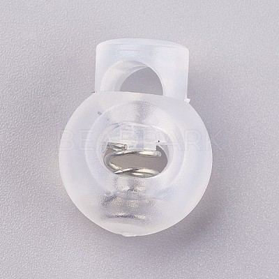 Plastic Iron Spring Cord Locks X-FIND-WH0017-12-1