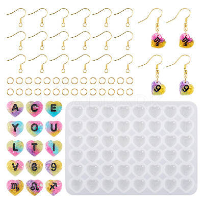 DIY Letter A~Z Pendant Silicone Molds DIY-TA0005-63A-1