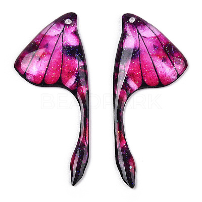 Epoxy Resin Wing Pendants RESI-TAC0021-96A-1