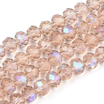 Electroplate Glass Beads Strands EGLA-A034-T10mm-L22-1