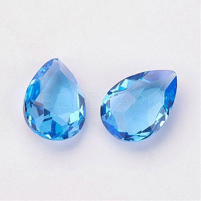 Faceted Glass Rhinestone Pointed Back Cabochons RGLA-P015-1