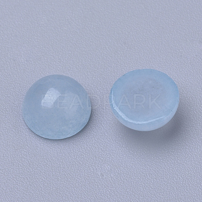 Natural White Jade Cabochons G-R416-6mm-54-1