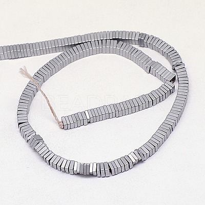Electroplate Non-magnetic Synthetic Hematite Heishi Beads Strands G-J171B-3x3mm-02-1