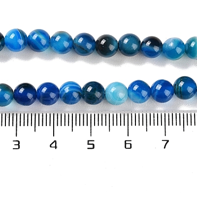 Natural Striped Agate/Banded Agate Beads Strands G-Z060-A01-B25-1