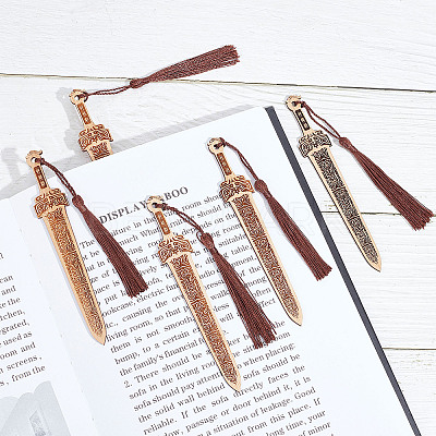 Sword Bamboo Bookmarks AJEW-WH0291-91-1