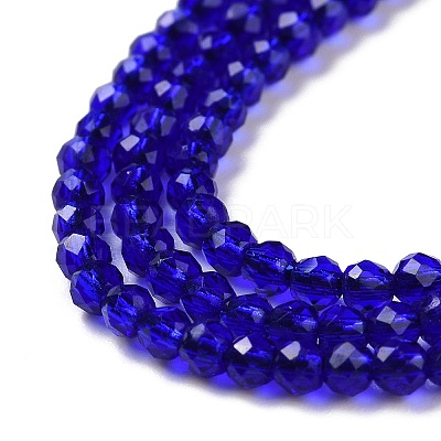 Transparent Glass Beads Strands GLAA-H021-04-09-1
