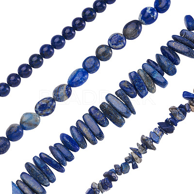 4 Strands 4 Style Natural Lapis Lazuli Beads Strands G-KS0001-12-1