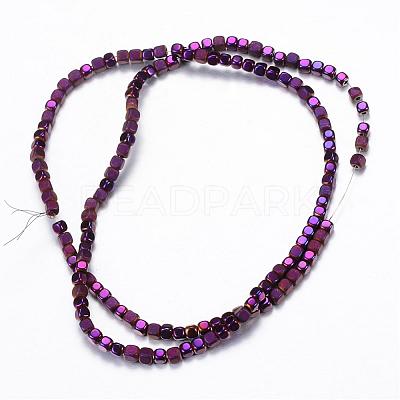 Electroplate Non-magnetic Synthetic Hematite Bead Strands G-Q467-11B-1