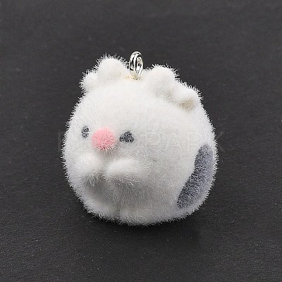 Flocky Resin Pendants FIND-A061-02H-1