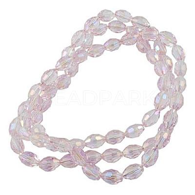 Electroplate Glass Beads X-GC885Y-6-1