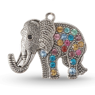 Tibetan Style Alloy Rhinestone Big Pendants LS-ALRI-L048-37AS-1