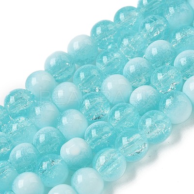 Crackle Glass Beads Strands GLAA-U001-8mm-08-1