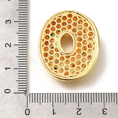 Brass Cubic Zirconia Pendants KK-M295-13G-O-1