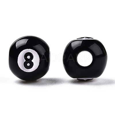 Spray Painted Acrylic Beads SACR-N009-05-1