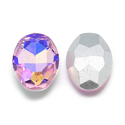 Pointed Back Glass Rhinestone Cabochons RGLA-T018-13x18mm-01-1
