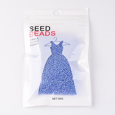 Cornflower Blue 11/0 FGB Grade A Round Glass Seed Beads X-SEED-Q011-F513-1