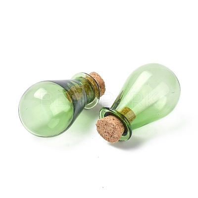 Glass Cork Bottles Ornament AJEW-O032-02C-1