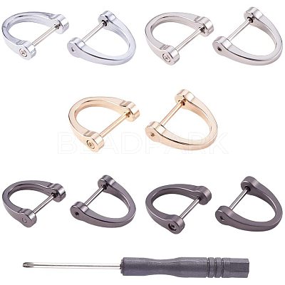 Alloy D-Ring Shackles Clasps PALLOY-PH0005-82-1