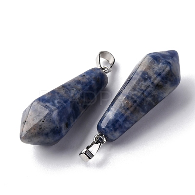 Natural Sodalite Pointed Pendants G-I314-02P-05A-1