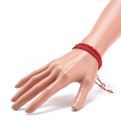 2Pcs 2 Style Nylon Braided Cord Bracelets BJEW-JB08806-1