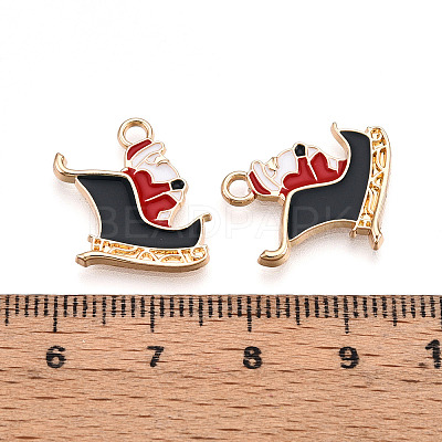 Golden Plated Alloy Enamel Pendants LS-ENAM-T009-88-RS-1