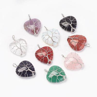 Natural & Synthetic Mixed Stone Pendants G-G713-F-1