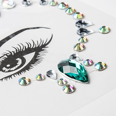 Acrylic Face Gems Stickers MRMJ-F014-07-1
