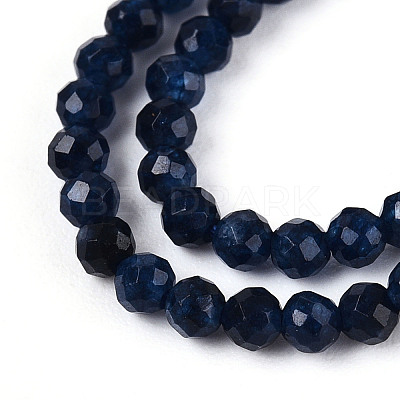 Dyed Natural Sapphire Beads Strands G-T143-05-1