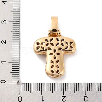 Brass Micro Pave Cubic Zirconia Pendants KK-C076-29T-G01-1