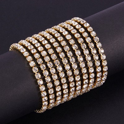 Brass Rhinestone Strass Chains CHC-T001-SS18-01C-1