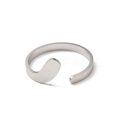 Non-Tarnish 304 Stainless Steel Open Cuff Rings RJEW-Q808-02A-P-1
